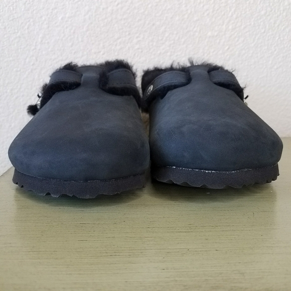 Birkenstock Tokio Shearling Oiled Leather-Shearling - Black - Picture 6 of 9